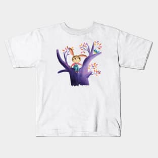 Rabbit in a tree Kids T-Shirt